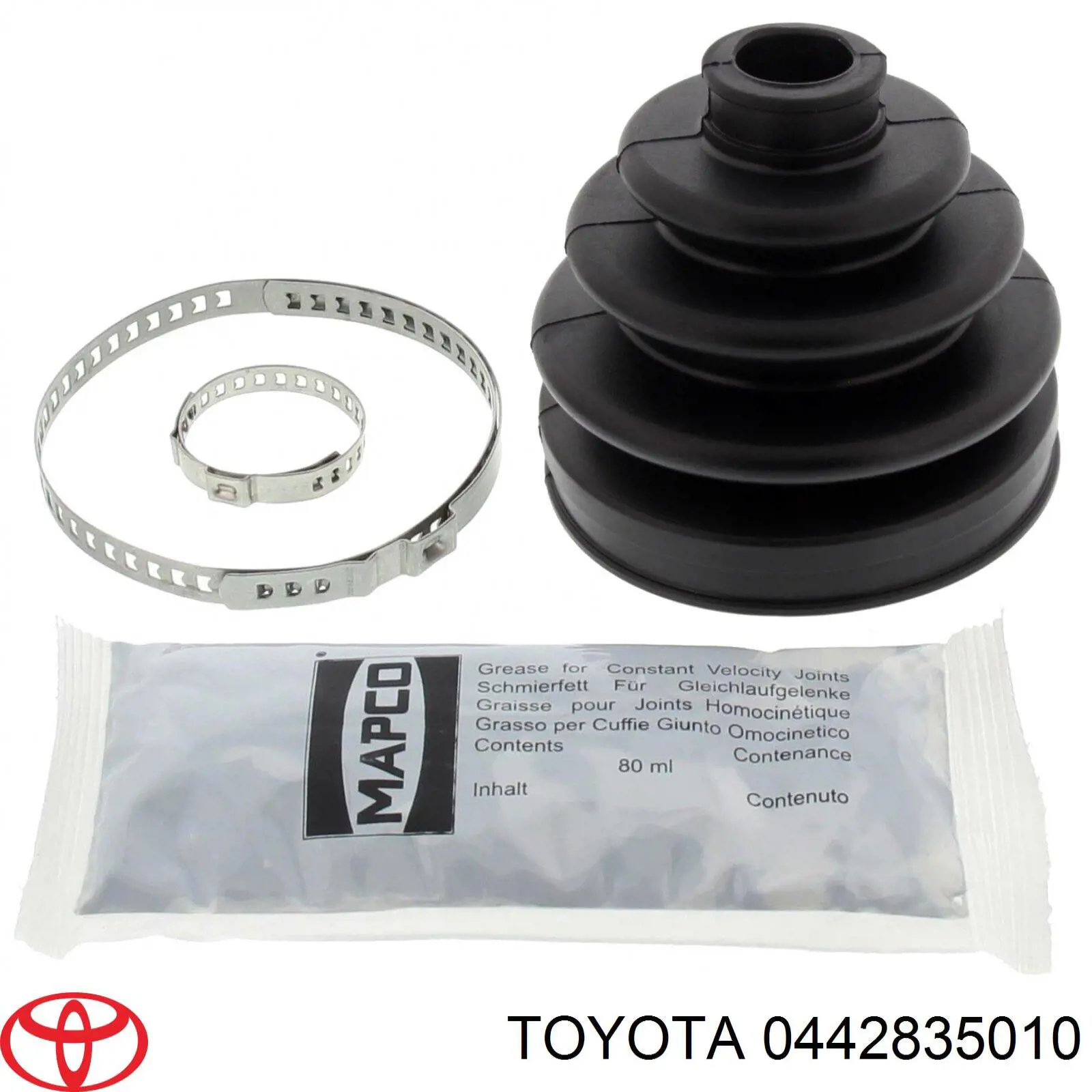 Fuelle, árbol de transmisión delantero exterior 0442835010 Toyota