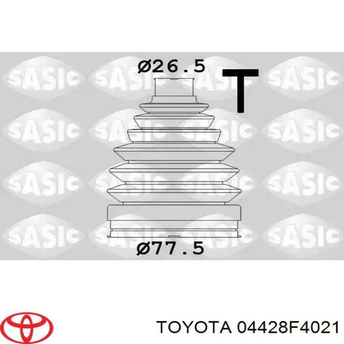 Пыльник шарнира угловых скоростей внутренний передний Toyota 04428F4021 цена, от 8.59 USD