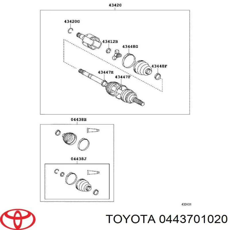  443701020 Toyota