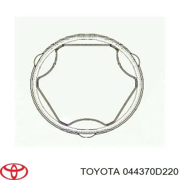044370D220 Toyota Пыльник ШРУСа передней полуоси внутренний