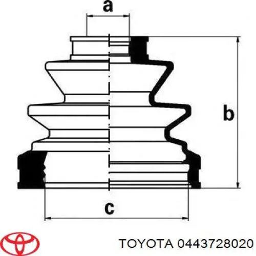 Купить 0443728020 Toyota Пыльник гранаты внутренний задний