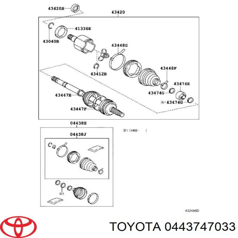 0443747033 Toyota 