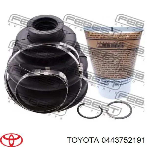 Fuelle, árbol de transmisión delantero interior 0443752191 Toyota