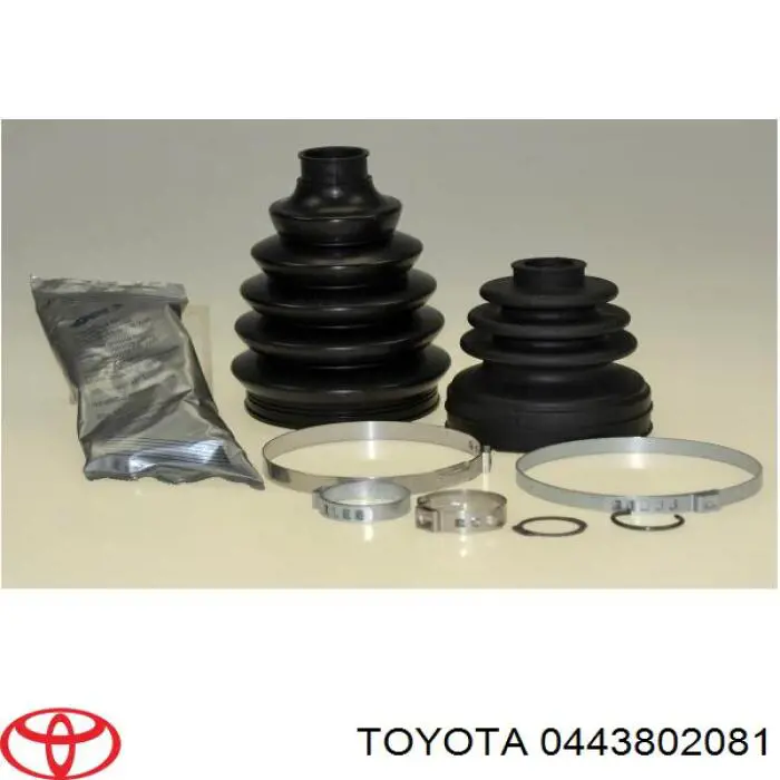 443802081 Toyota botas de proteção de juntas homocinéticas do semieixo dianteiro, kit