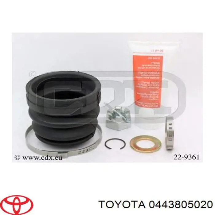 Fuelle, árbol de transmisión delantero interior derecho 0443805020 Toyota