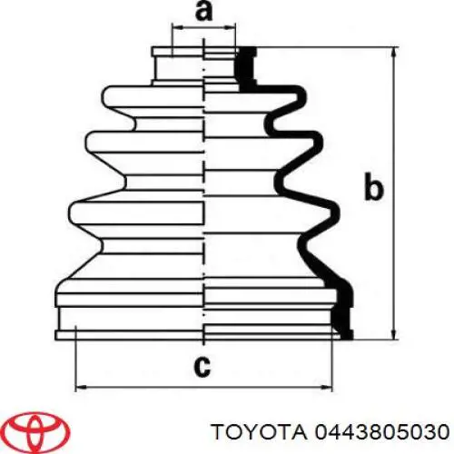 Пыльник ШРУСа внутренний 0443805030 Toyota