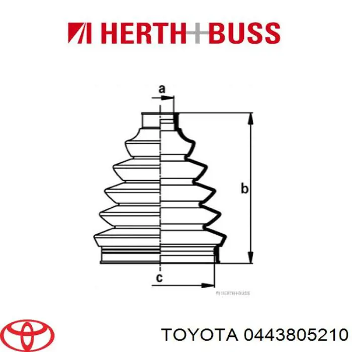 Пыльник ШРУСа наружный 0443805210 Toyota
