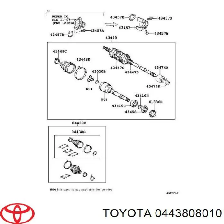 Пыльник ШРУСа передней полуоси внутренний правый на Toyota Solara V3