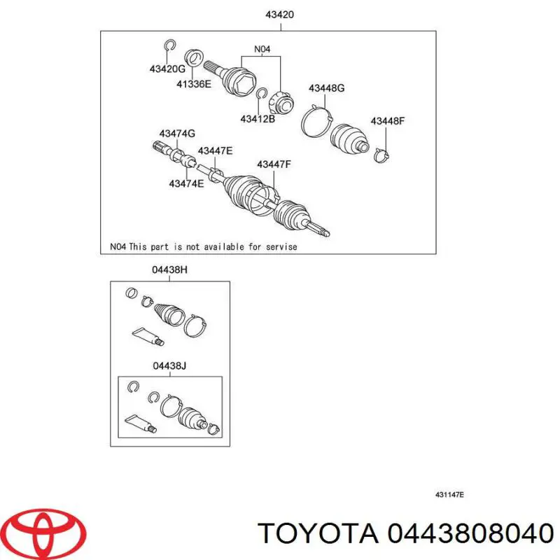  0443808040 Toyota