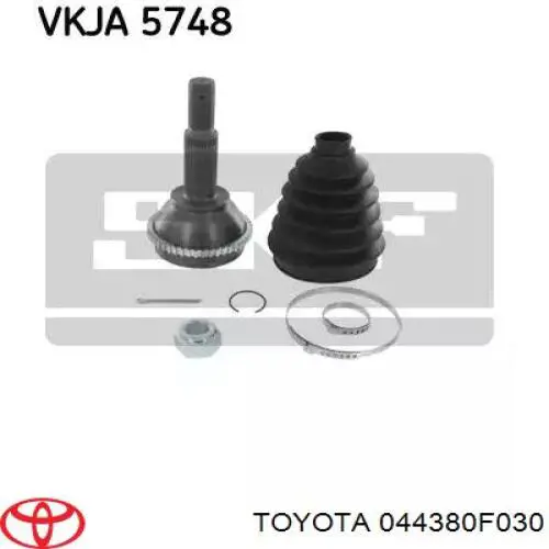Купить 044380F030 Toyota Пыльник гранаты внутренний, передней полуоси