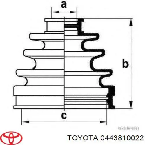 Чехол шруса Toyota 0443810022 цена, от 11.46 USD