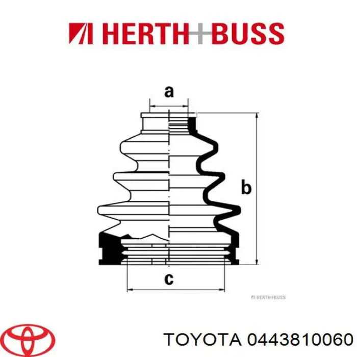 Купить 0443810060 Toyota Пыльник гранаты наружный, передний