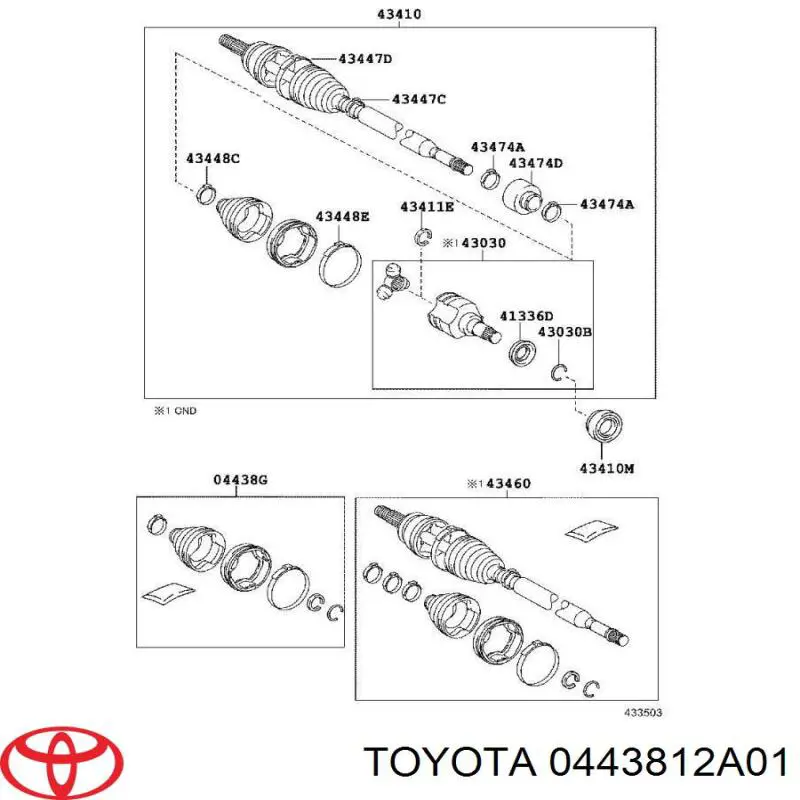  0443812A01 Toyota