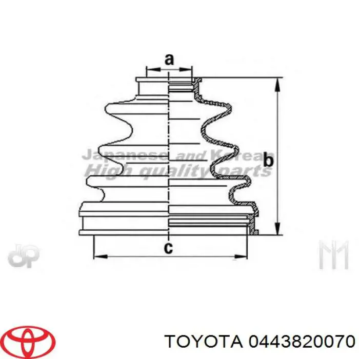 Чехол шруса Toyota 0443820070 цена, от 6.24 USD