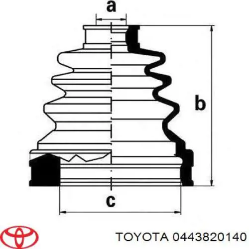 Пыльник ШРУСа наружный 0443820140 Toyota