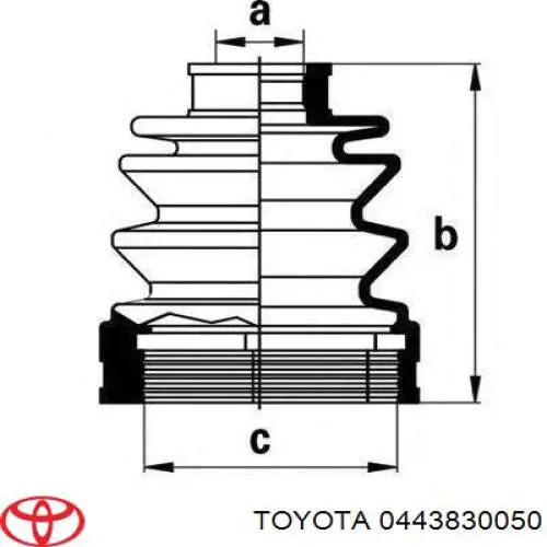 Пыльник ШРУСа внутренний 0443830050 Toyota