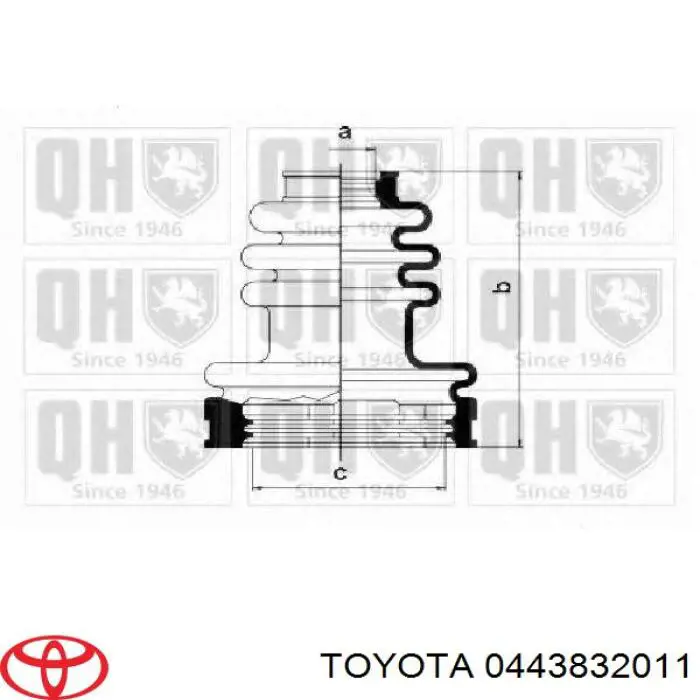 Пыльник шарнира угловых скоростей внутренний передний Toyota 0443832011 цена, от 6.86 USD