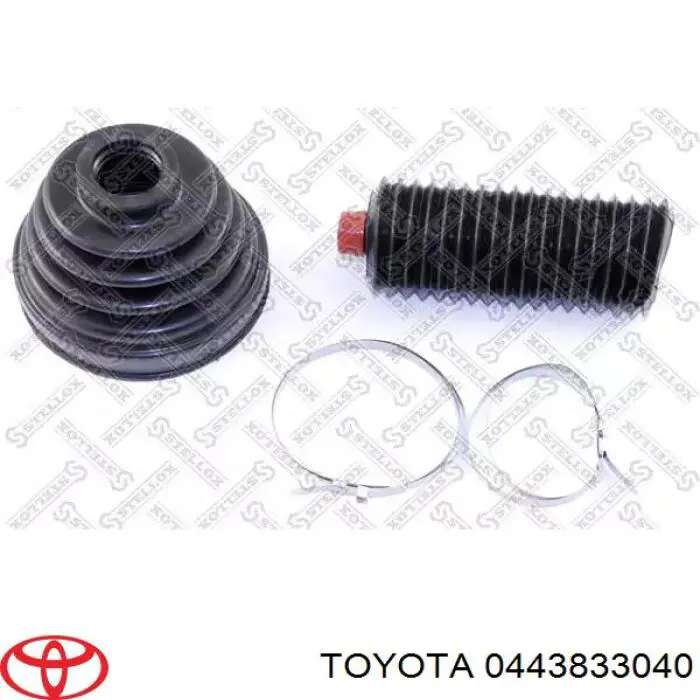 0443833040 Toyota Пыльники шарниров угловых скоростей передних, комплект