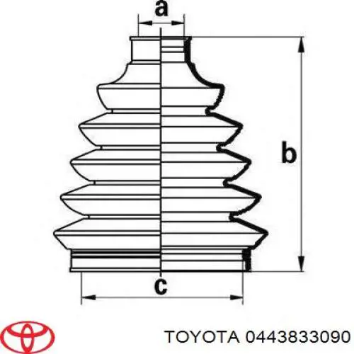 Чехол шруса Toyota 0443833090 цена, от 25.40 USD