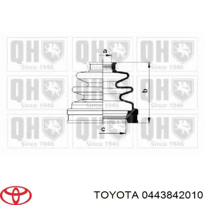 Купить 0443842010 Toyota Пыльник гранаты внутренний задний