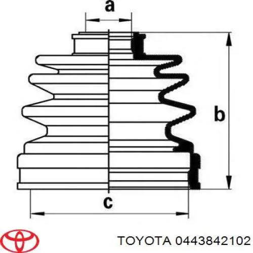 Купить 0443842102 Toyota Пыльник гранаты наружный, передний