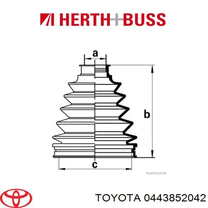 Пыльники шрусов 0443852042 Toyota