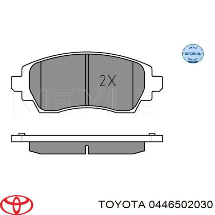 0446502030 Toyota передние тормозные колодки