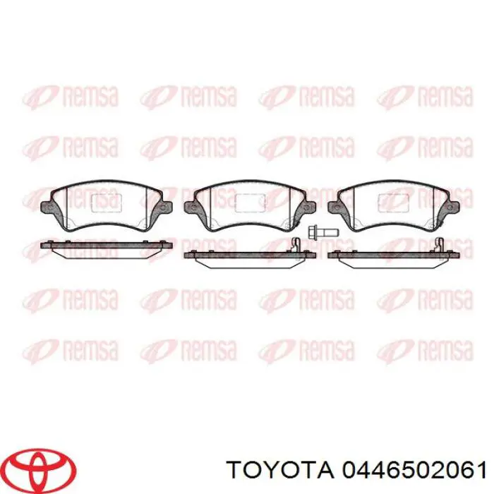 Передние тормозные колодки 0446502061 Toyota