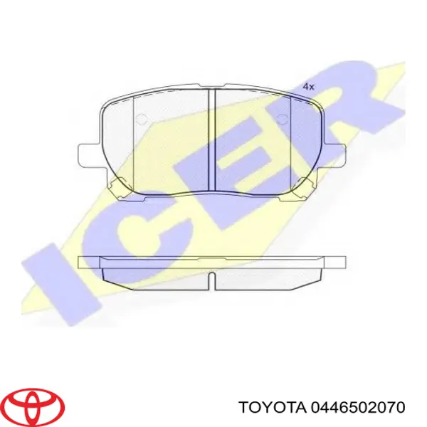 0446502070 Toyota Колодки передние