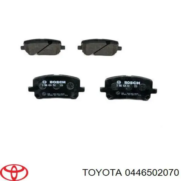 Передние тормозные колодки 0446502070 Toyota