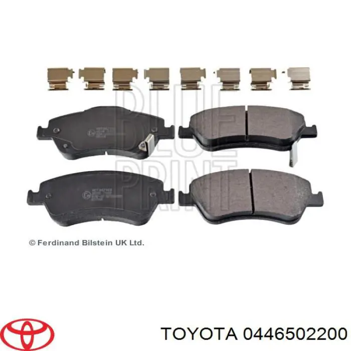 0446502200 Toyota колодки тормозные передние дисковые