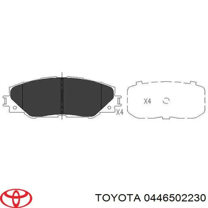 Колодки Toyota 0446502230 цена, от 32.32 USD