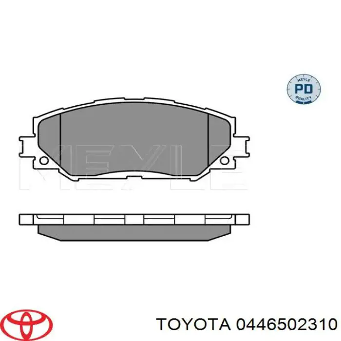 0446502310 Toyota колодки тормозные передние дисковые