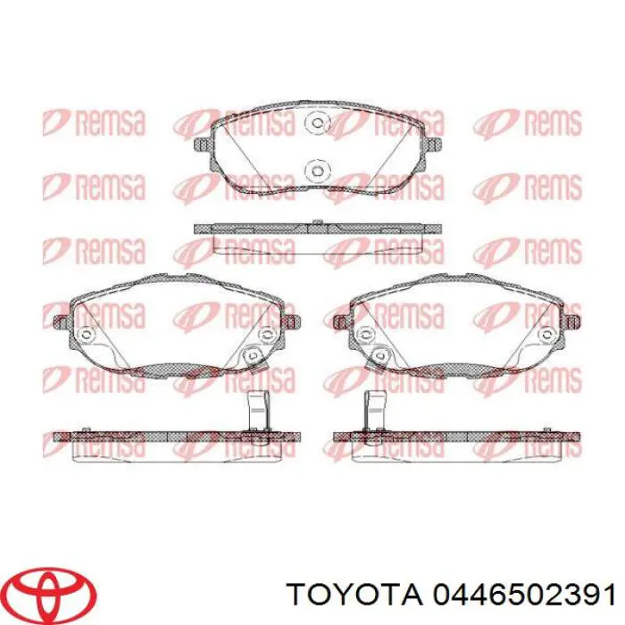 0446502391 Toyota sapatas do freio dianteiras de disco