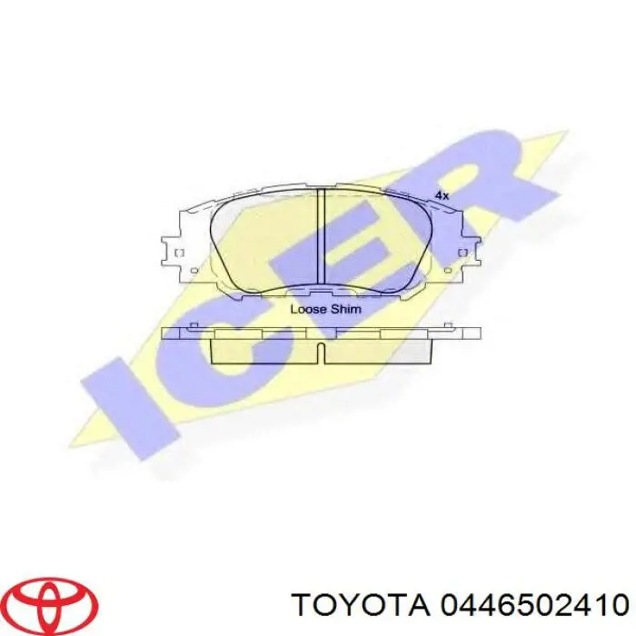 Тормозные колодки Toyota 0446502410