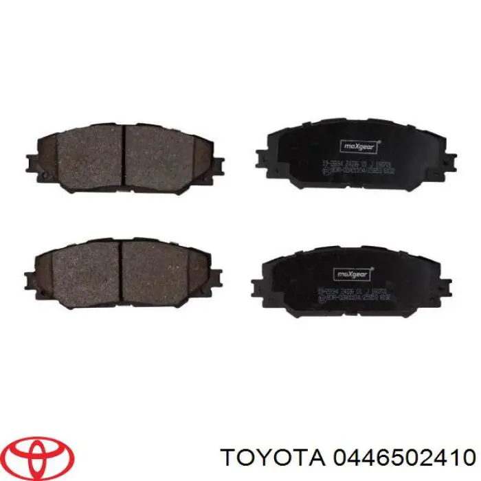 0446502410 Toyota колодки тормозные передние дисковые