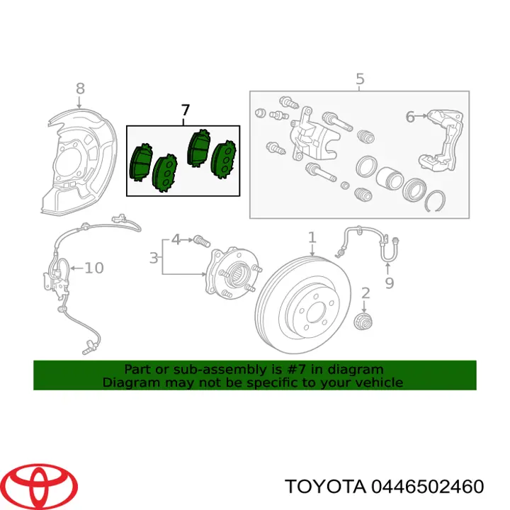 Колодки тормозные передние дисковые на Toyota Prius 
