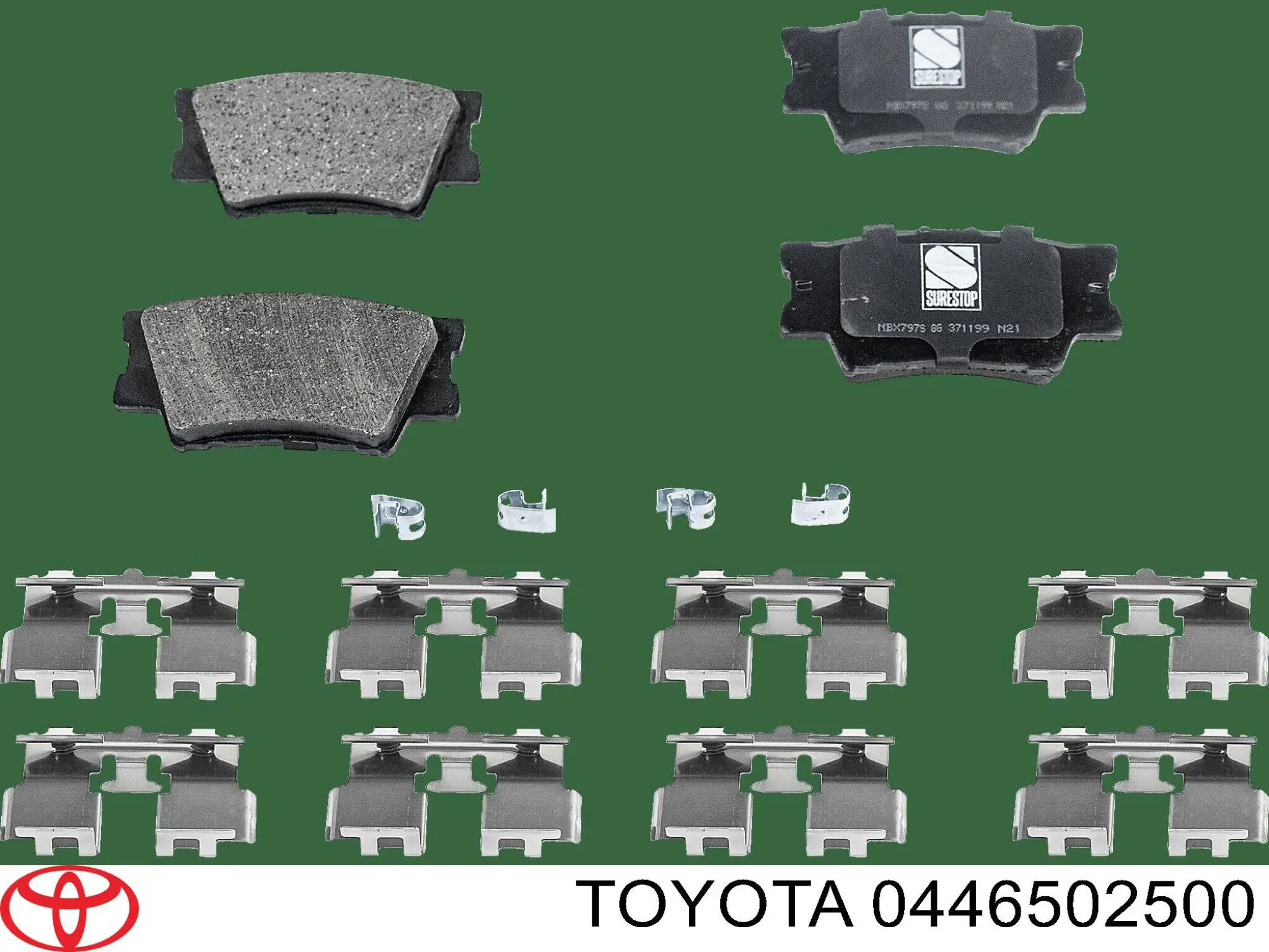 Колодки Toyota 0446502500 цена, от 121.56 USD