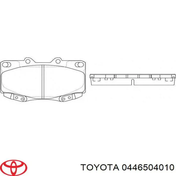 Купить 0446504010 Toyota Колодки тормозные
