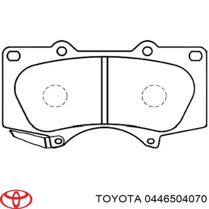 Тормозные колодки Toyota 0446504070