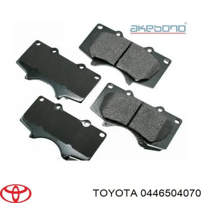 Передние тормозные колодки 0446504070 Toyota