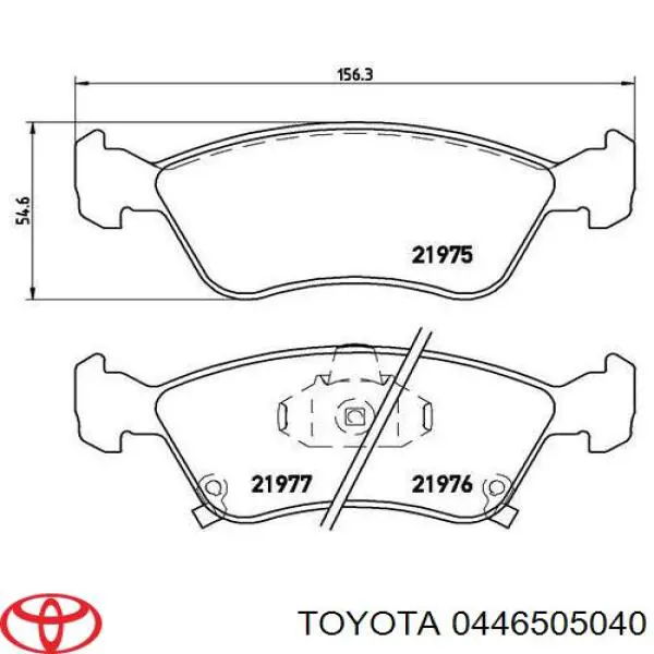 Купить 0446505040 Toyota Колодки тормозные