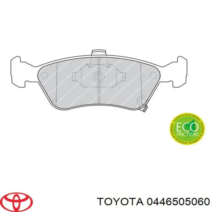 Передние тормозные колодки 0446505060 Toyota