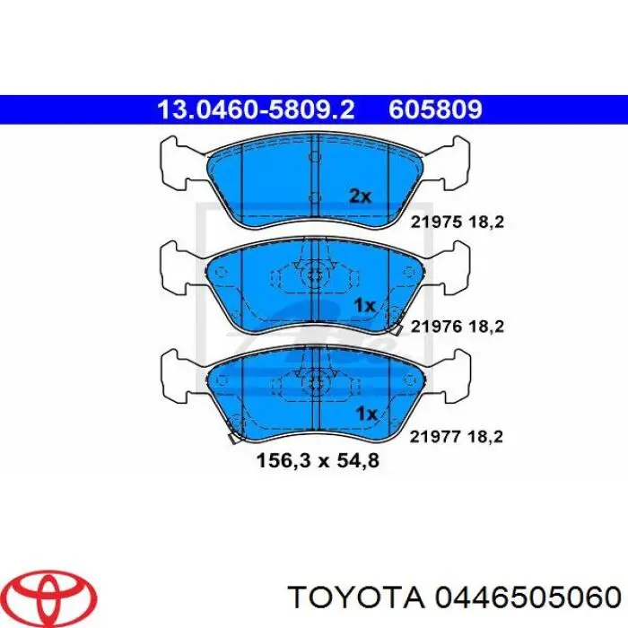 Колодки Toyota 0446505060 цена, от 18.43 USD