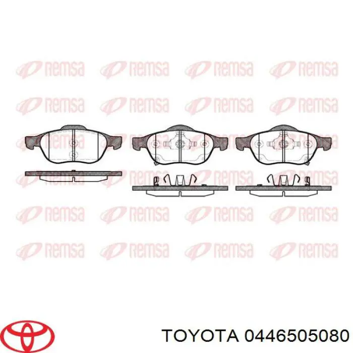 0446505080 Toyota колодки тормозные передние дисковые