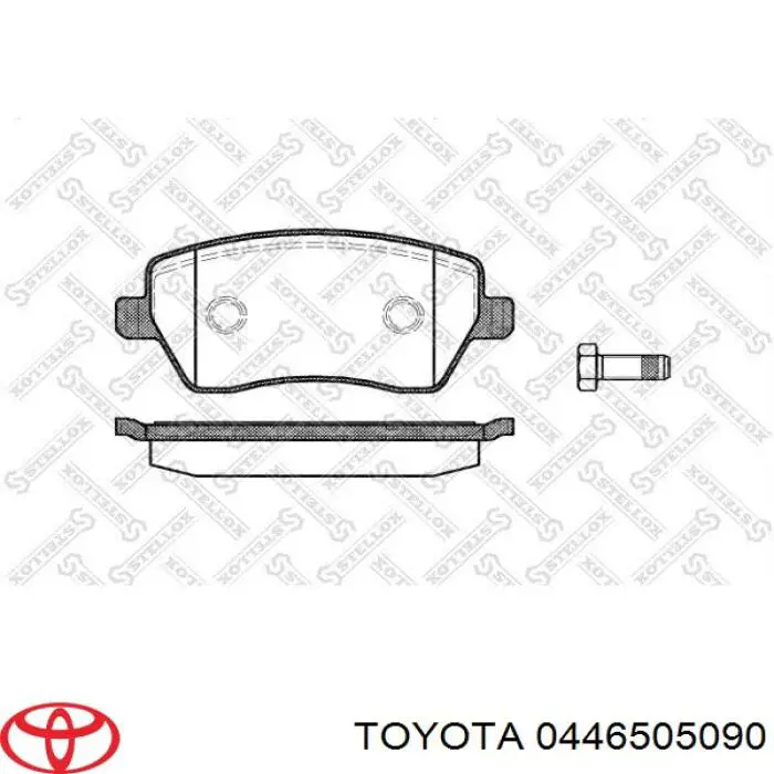 Колодки гальмівні передні, дискові 0446505090 Toyota