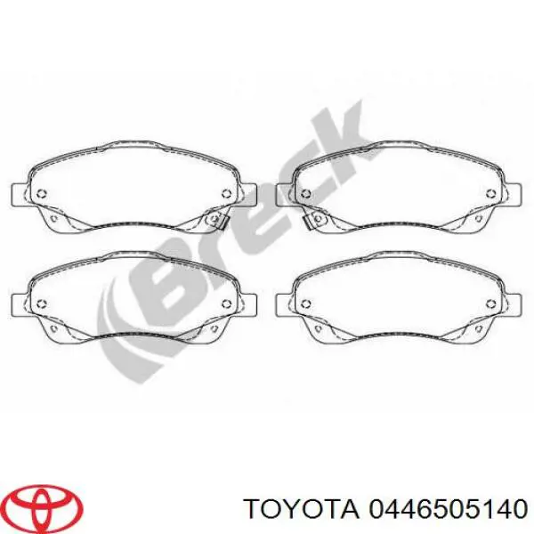 Купить 0446505140 Toyota Колодки тормозные