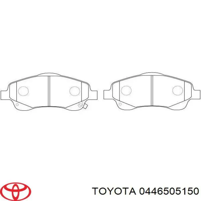 Передние тормозные колодки 0446505150 Toyota