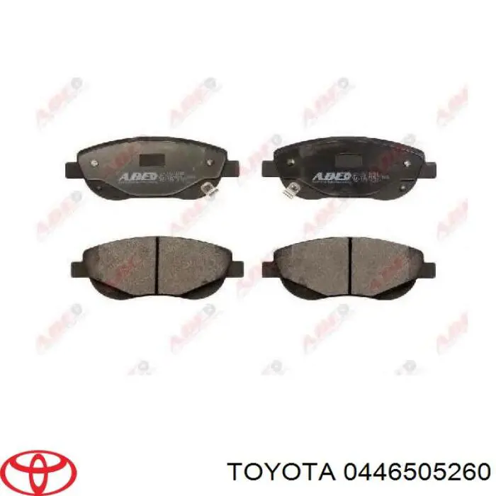 0446505260 Toyota колодки тормозные передние дисковые