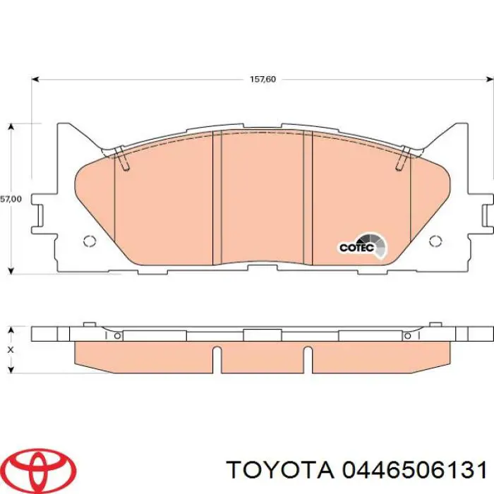 Передние тормозные колодки 0446506131 Toyota